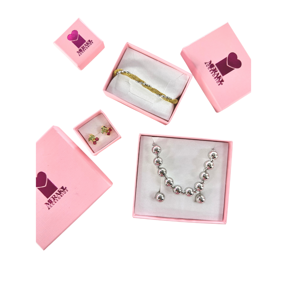 ¡Accesorios envueltos!Listos para regalar